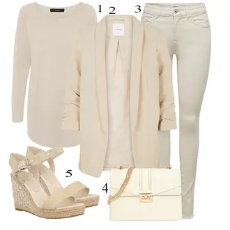 apranga su Balta Trikotažas VERO MODA "Jarné Outfit"