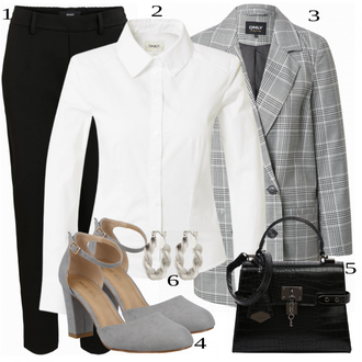 Outfit s Cheren Women's Trousers Object "Елегантен вид"