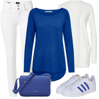 Velké Outfit s Šedá Teniska Adidas Originals "Módní jarní outfit"