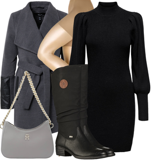 Ležérní outfity Business Zima s Tmavě šedá/Tmavě modrá/Šedá VERO MODA "Každodenní vzhled"Look: Moderní, Business, Kancelář, Univerzitní, Chytrý příležitostný, Cool