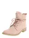 MARCO TOZZI Schnürstiefelette in Velours-Optik rosé