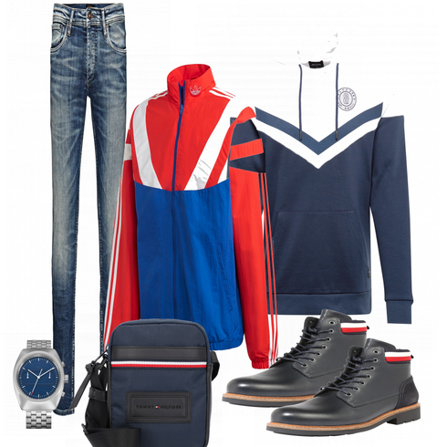 Grau Accessoire Adidas kombinieren