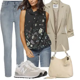 Moderne Outfit mit Braun/Khaki/Beige Zweireiher Blazer/Blazerjacke/Lässiger Blazer/Eleganter Blazer/Cargoblazer/Lederjacke/Boyfriend Blazer/Blusenblazer/Lederjacke für Männer Only "Schönes Freizeit Outfit"Look: Smart Casual, Nahtlos, Büro, Old Money, Business, Moderne, Edel, Classic