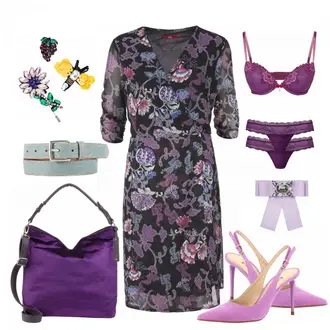 Party Outfits mit Grau Kleid Große Größe S.Oliver "Melissa"