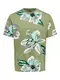 Only & Sons T-Shirt ''''Klop'''' grau / smaragd / hellgrün / weiß