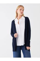 Shawl Collar Plain Long Sleeve Women's Knitwear Cardigan