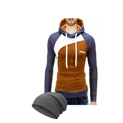 Grau/Blau Hut/Winter Parka Compagno kombinieren