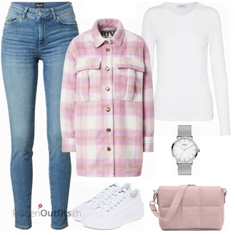 Outfit mit Weiß Sneaker Converse "Bequemes Alltagsoutfit"