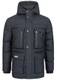 Geographical Norway Albert Men - Warmer Parka Mann Herbst Winter - Breiter Mantel Wasserabweisend Kapuze - Warme Jacke Windbreaker Jacke Männer - Ideal Geschenk (Marine M)