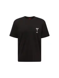 HUGO T-Shirt ''''Destive'''' beige / gelb / schwarz / weiß