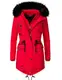 Marikoo Damen Winter Mantel Winterparka Rose (vegan hergestellt) Rot Gr. M