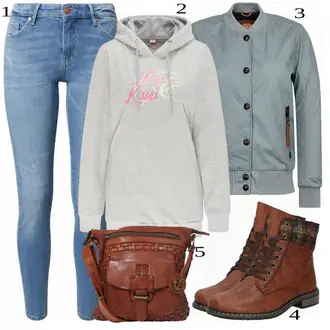 outfit mit Rdeča Škorenj Rieker "Kul alltagsoutfit"