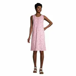 rmelloses Kleid mit Biesenfalten, Damen, Gre:36-38 regular, Pink, Baumwoll-Mischung, by Lands'''' End