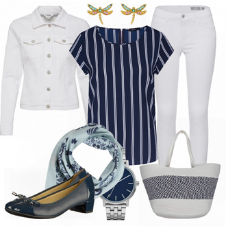 Outfit met grijs Schoen Geox "Tweelinghart Handtas"