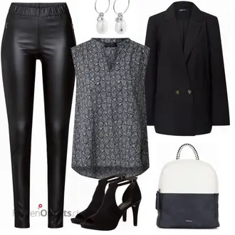 Outfit mit Grau Bluse & Tunika Marc O'Polo "Schicker Businesslook"