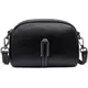 REETEE Kleine Umhängetasche Damen Leder Crossbody Schultertasche mit 3 Reißverschlussfächer Handy Umhängetasche, Frauen Handtasche mit Verstellbar Abnehmbar Schultergurt Kleine Tasche (Schwarz)