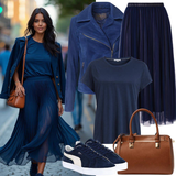 80. leta Usnjene Jakne outfiti za dame image