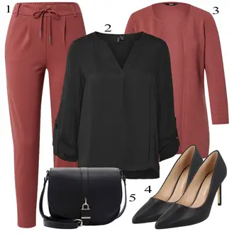 sviatočné Outfit sa Crvena/Smeđa/Tamnocrvena Pletivo Veći Broj/Tunika Only "Biznis outfiti"Look: Prevelik, Layered, Old Money, Preodjeven, Za Kuću, Besprijekorno, sviatočné, Ležerno