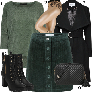 Samt Outfit sa Zeleno/Tamnozelena Nekategorizirano florence by mills exclusive for about you "Tvoj otmjeni outfit"