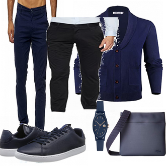 Outfit mit Blau Hemd/Bügelfreies Hemd COOFANDY "Buro Outfit"