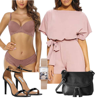 High Heels Outfit mit Schwarz/Braun High Heel/Spangenschuh/Riemchen Sandale/Spangenpump/Schaftsandale/Sandalen Mit Absatz/Sandalette SCARPE VITA "Schöner Sommer Look"