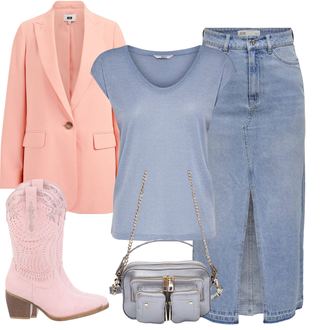 Extra groot Kort Outfit met roze Elegante Blazer/Leren Jas/Katoenen Blazer/Oversized Blazer/Leren Herenjas/Lederen jas/Boyfriend Blazer/Blazerjas/Korte Blazer WE Fashion "Outfit voor de lente"Look: Elegant, Preppy, Werkkleding, Glamoureus, Extra groot, Business, Smart Casual, Klassiek, Edele