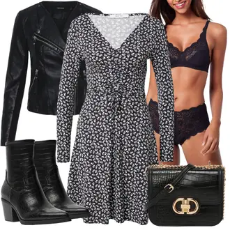Mit Pailletten Outfit mit Lila/Dunkelblau Bikini Großer Cup TRIUMPH "Schönes Frühlings Outfit"