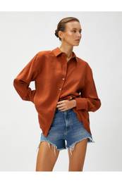 Back Detailed Modal Shirt Long Sleeve