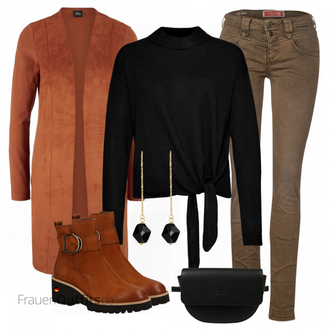 Outfit mit Braun Stiefel Paul Green "Herbst Outfit für den Alltag"