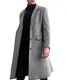 ECDAHICC Herren Casual Slim Fit Wollmantel Lange Jacke Kerbkragen Trenchcoat Einreiher Mantel Winter Warme Oberbekleidung(GY,M)