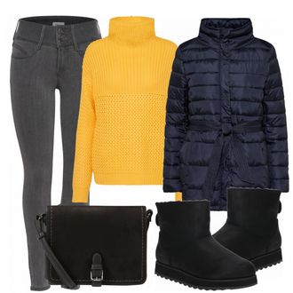 Outfit mit Stiefel Skechers "Hannah"