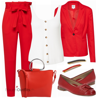 Outfit mit Rot Schuh Ara "Schönes Frühlings Outfit"