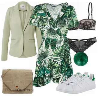 Outfit mit Schwarz/Rosa Bikini große größe JETTE "Toller Look für den Frühling"