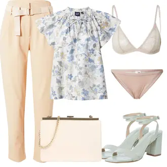 Schicke Outfits mit Rosa/Beige/Khaki/Orange Hose Große Größe/Boyfriend Hose/Karottenhose/Bügelfaltenhose/High Waist Hose/Musselin Hose/Hose mit Schlitz/Paperbag Hose/Bundfaltenhose guido maria kretschmer women "Schickes Business Outfit"