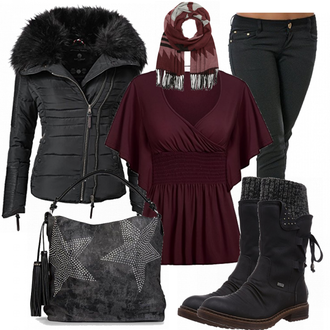 Gefütterte Outfit mit Schwarz Winter Stiefelette/Herren Lederschuhe/WeitschaftStiefel/Wattierte Stiefel/SchnürStiefel/Biker Boot/SpringerStiefel/Wasserdichter Stiefel/Winter Stiefel Rieker "Nobody"