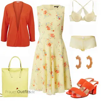 Party Outfits mit Beige Bluse & Tunika/Kleid/Kleid Große Größe/Strickkleid/Schlaghose ESPRIT "Luftiger Sommerlook"