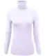 AUHEGN Damen Langarm Kurzarm Leichtes Rollkragen Top Slim Fit Pullover T-Shirt (S-XXL) - - X-Groß