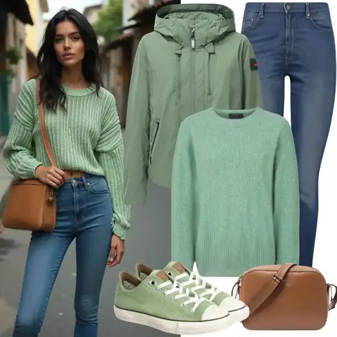 Kombinirajte Plava/SvjetloPlava Kožna Jakna/High Waist Traperice/Push-up Traperice/Kožne Cipele/Termo Traperice/Zimska jakna Dorothy Perkins
