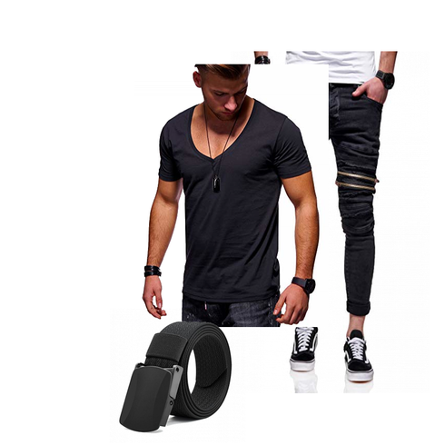 Blau T-Shirt Rello & Reese kombinieren