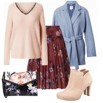 Outfit met blauw Tas Ted Baker "Chique winteroutfit"