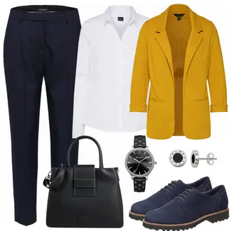 Outfit mit Blau Schuh Sioux "Clara"