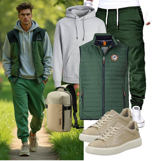 40er Jahre Outfit mit Leichte Weste Jan Vanderstorm "Freizeit Outfit"Look: Western, Rad, Workwear, 40er Jahre, Smart Casual, Preppy, Sportlich, Safari, Retro