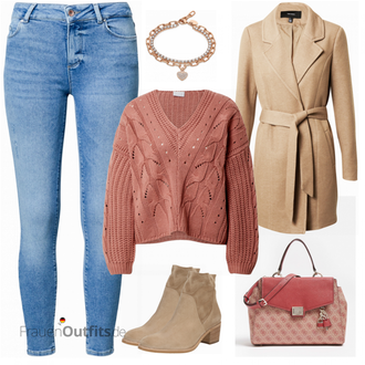 Outfit mit Braun Leder Stiefelette/Klassische Stiefelette Paul Green "Stilvoller Freizeitlook"