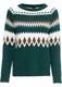 Bonprix Pullover bronze / petrol / weiß