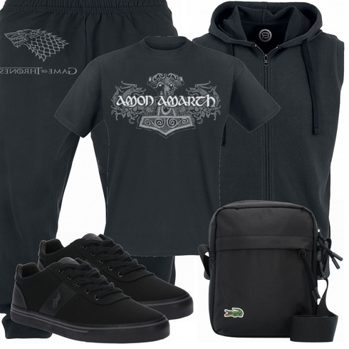 Schwarz Schuh Sneaker Polo Ralph Lauren kombinieren