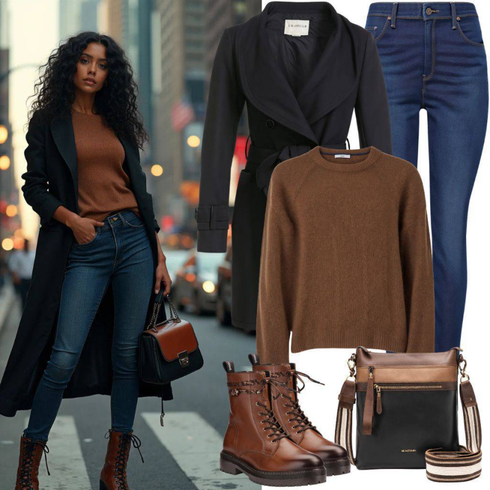 Comment poter Noir Manteau de Laine/Long Manteau/Manteau Mi-long/Manteau en Laine/Manteau en Cachemire VERO MODA avec Bleu Jeans Jean Taille Haute/Jean Push-up/Veste en Cuir/Jeans avec Fente/Chaussures en Cuir/Jean Coupe Slim/Jean Court/Bottine Cheville/Veste d'Hiver/Jeggings/Leggings en Jean/Pantalon Moulant/Pantalon avec Fente levi's ®