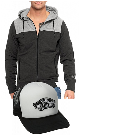Grau/Blau Accessoire Hut Vans kombinieren