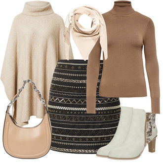 tenues avec Kaki/Beige/Blanc/Marron Foulard/Bandana/Écharpe About You "Tenue de loisirs"