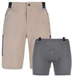 Men's cycling shorts TRACKEE-M beige