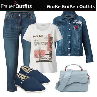 Outfit mit Blau/Dunkelblau/Creme barfußschuh/Stoffschuh/Espadrille/Hausschuh Häkeln/Orthopädischer Hausschuh/Trachtenschuh/Warme Hausschuh/Hausstiefel TOMS "Plus Size Mode"